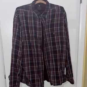 Kuhl Men's Plaid Casual Button Down Shirt - Red and Blue
